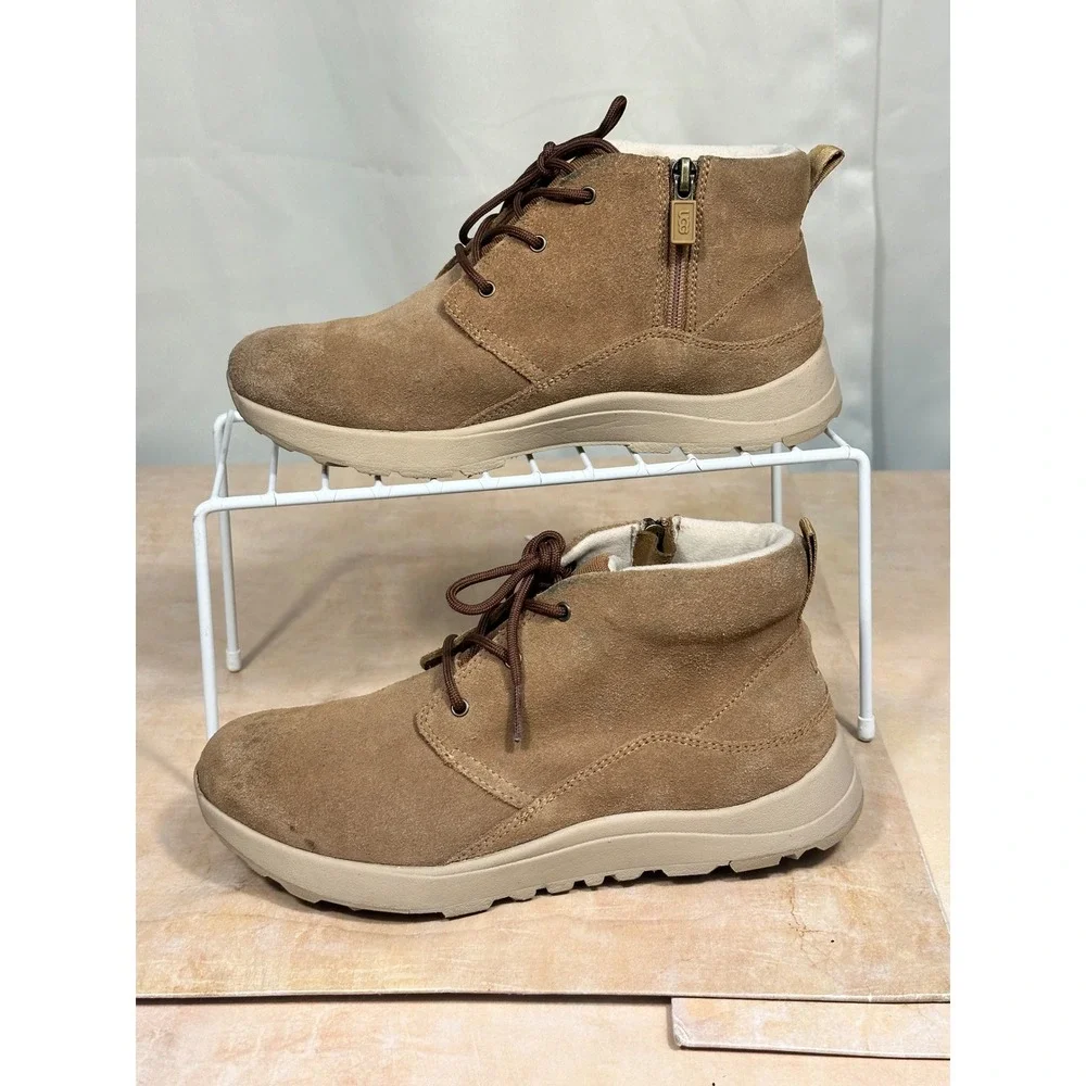 UGG Highland Heritage Chestnut Suede Lace Up Side Zip Ankle Boots 1125410K Kid 4